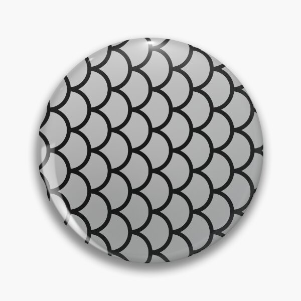 Item preview, Silver And Black Fish Scales Pattern designed and sold by pattern-archive.