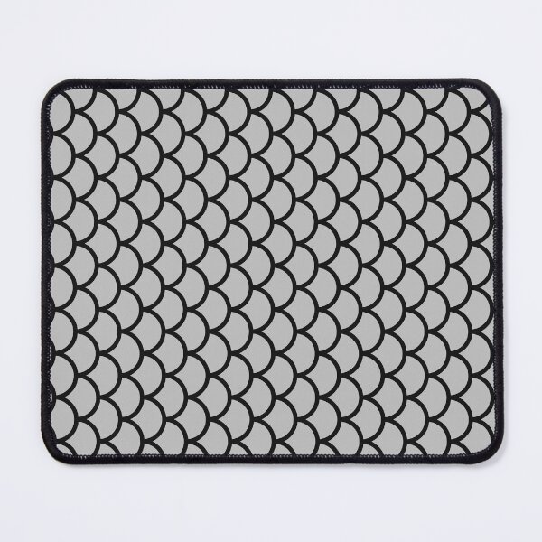 Item preview, Silver And Black Fish Scales Pattern designed and sold by pattern-archive.