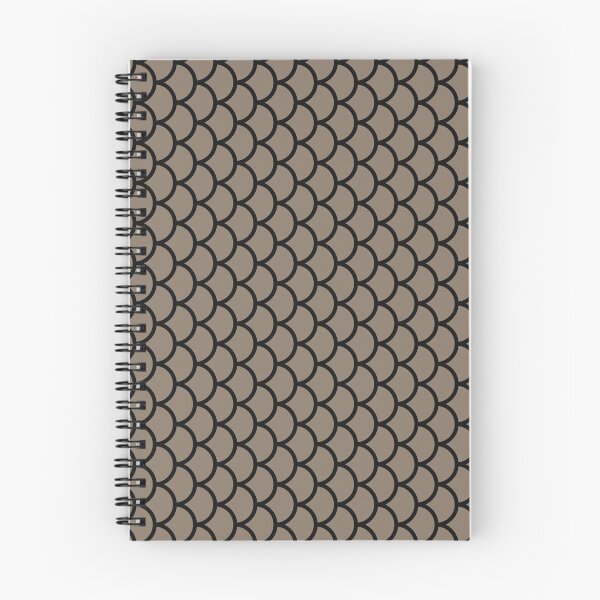 Item preview, Taupe And Black Fish Scales Pattern designed and sold by pattern-archive.