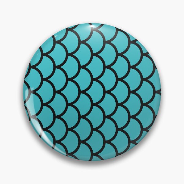 Item preview, Turquoise And Black Fish Scales Pattern designed and sold by pattern-archive.