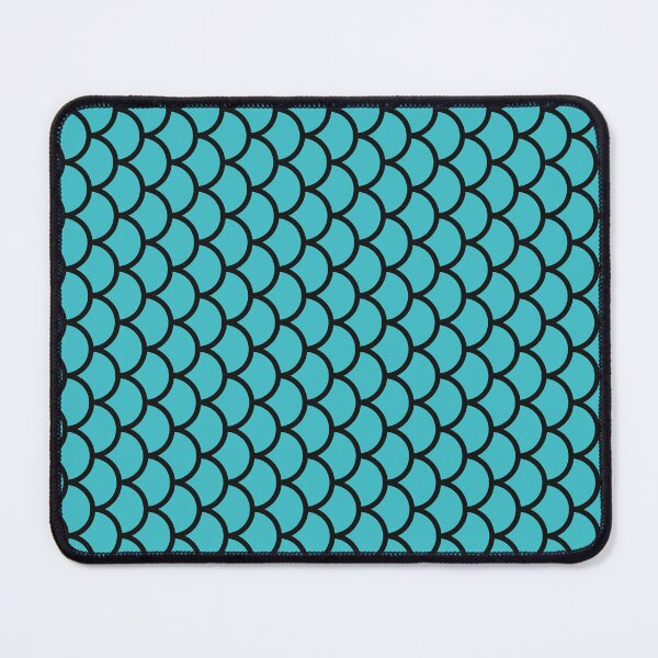 Item preview, Turquoise And Black Fish Scales Pattern designed and sold by pattern-archive.