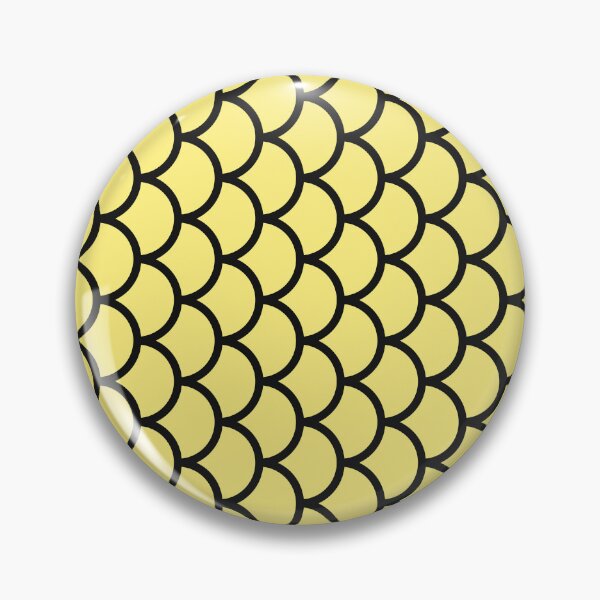 Item preview, Yellow And Black Fish Scales Pattern designed and sold by pattern-archive.