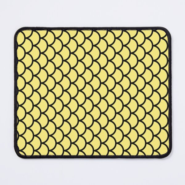 Item preview, Yellow And Black Fish Scales Pattern designed and sold by pattern-archive.