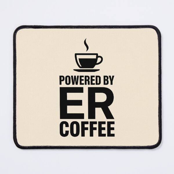 Item preview, Powered By ER Coffee Funny Nurse Caffeine Addict Gift Design designed and sold by Dantin.