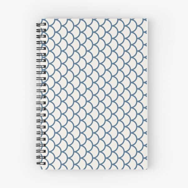 Item preview, Cream And Blue Fish Scales Pattern designed and sold by pattern-archive.