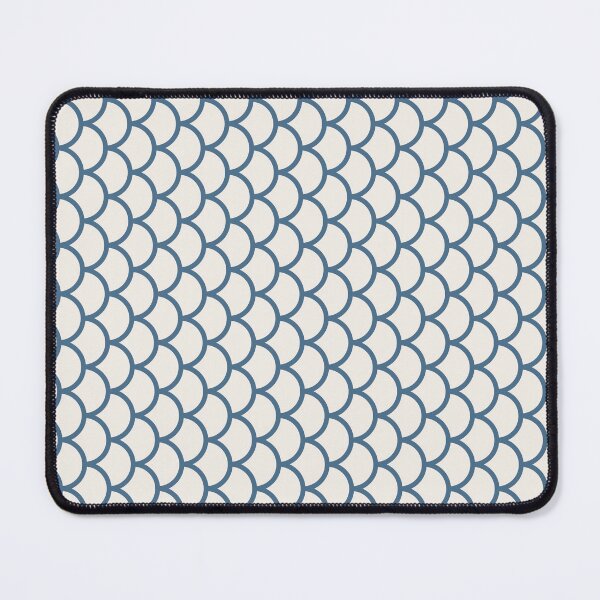 Item preview, Cream And Blue Fish Scales Pattern designed and sold by pattern-archive.