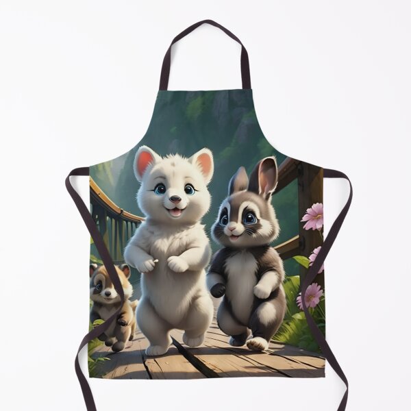 Item preview, Cute Baby Animals Running Across Forest Bridge designed and sold by CASASIS_MERCH.