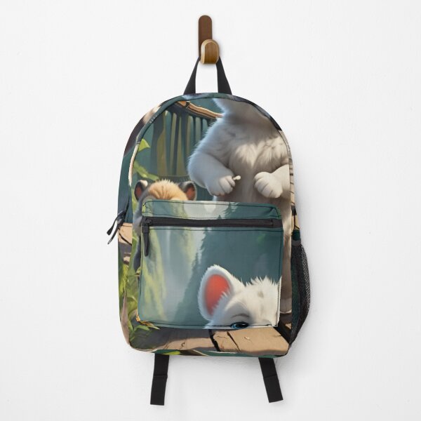Item preview, Cute Baby Animals Running Across Forest Bridge designed and sold by CASASIS_MERCH.