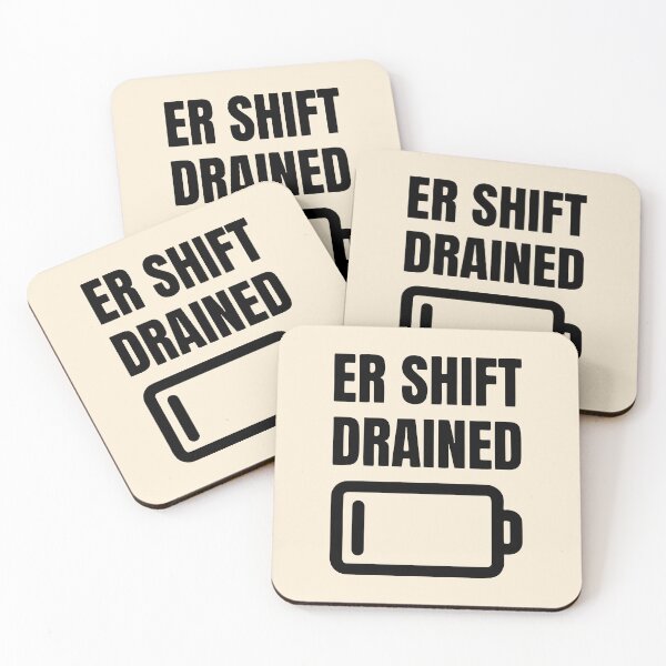 Item preview, ER Shift Drained Funny Nurse Burnout Gift Tired ER Staff Design designed and sold by Dantin.