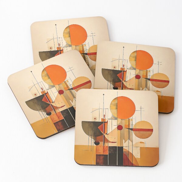 Item preview, Mid Century Modern Abstract – Geometric Earth Tones MCM Wall Art designed and sold by CattlettArt.