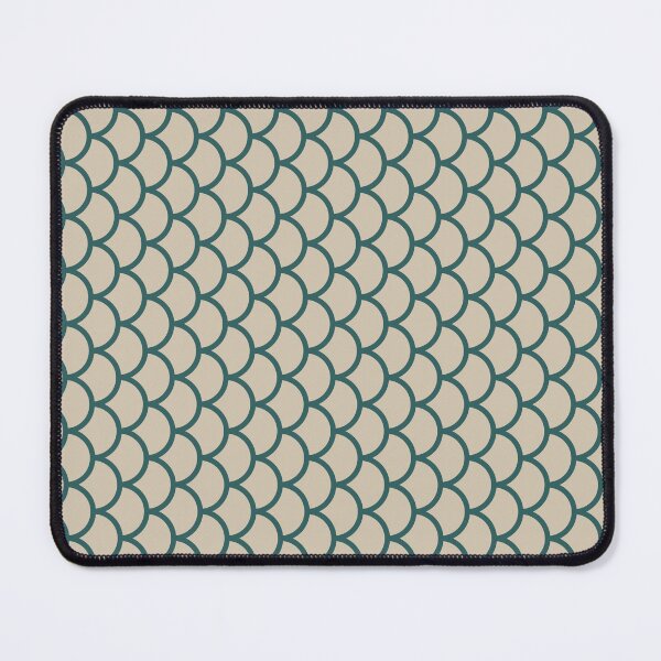 Item preview, Beige And Teal Fish Scales Pattern designed and sold by pattern-archive.