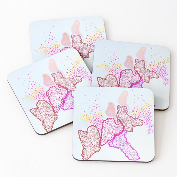 Item preview, Pink Organic Pattern Abstract – Cellular Biomorphic Art designed and sold by oneohoneStore.