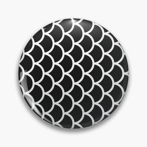 Item preview, Black And White Fish Scales Pattern designed and sold by pattern-archive.