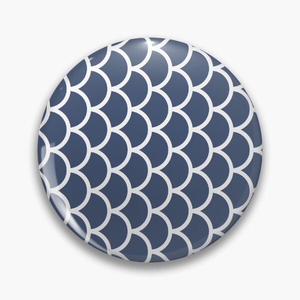 Item preview, Blue And White Fish Scales Pattern designed and sold by pattern-archive.