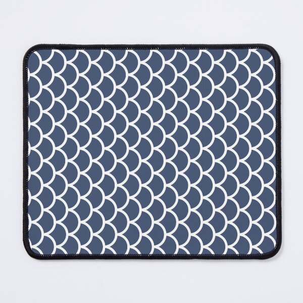 Item preview, Blue And White Fish Scales Pattern designed and sold by pattern-archive.