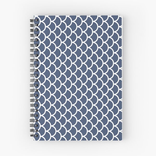 Item preview, Blue And White Fish Scales Pattern designed and sold by pattern-archive.