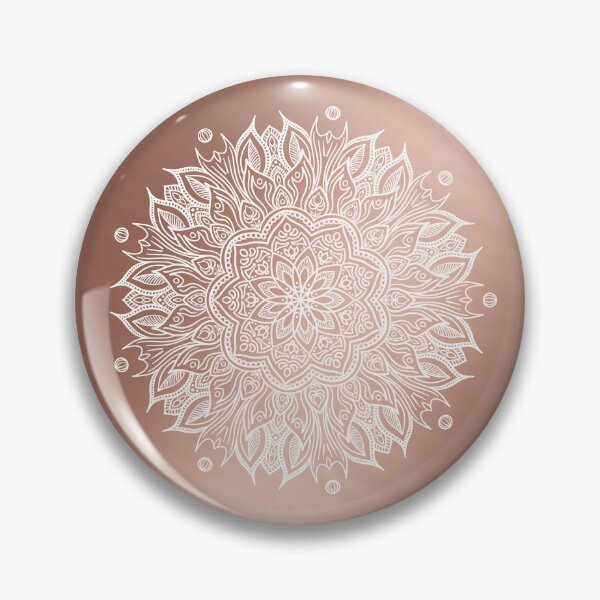 Item preview, Flowing Mandala - White on Rosegold designed and sold by halconiandesign.