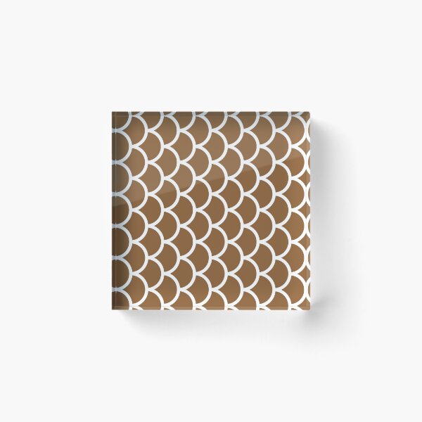 Item preview, Bronze And White Fish Scales Pattern designed and sold by pattern-archive.