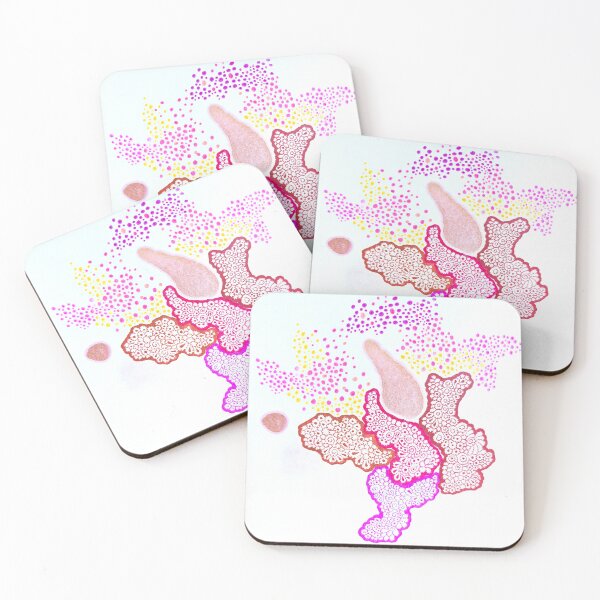 Item preview, Abstract Pink Cellular Pattern – Organic Biomorphic Design designed and sold by oneohoneStore.