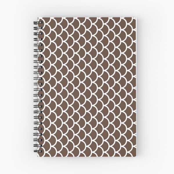 Item preview, Brown And White Fish Scales Pattern designed and sold by pattern-archive.