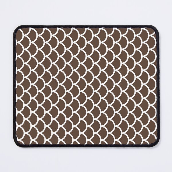 Item preview, Brown And White Fish Scales Pattern designed and sold by pattern-archive.