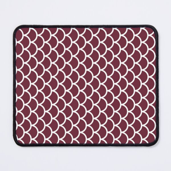 Item preview, Burgundy And White Fish Scales Pattern designed and sold by pattern-archive.