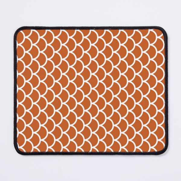 Item preview, Burnt Orange And White Fish Scales Pattern designed and sold by pattern-archive.