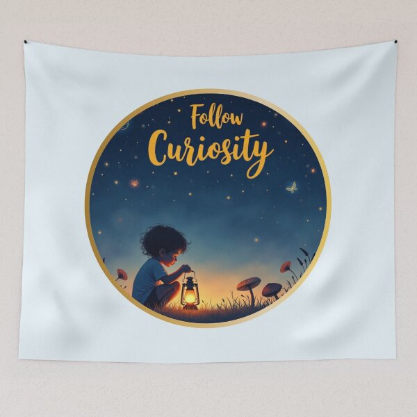 Item preview, Follow Curiosity | Magic Night and Lantern Child - Seek and Discover designed and sold by PriyaMagic.