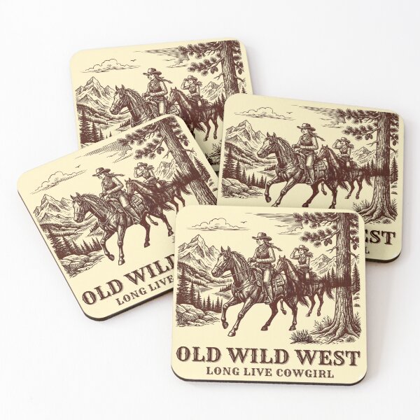 Item preview, Long Live Cowgirl Old Wild West Vintage Engraving designed and sold by Dust And Doom.