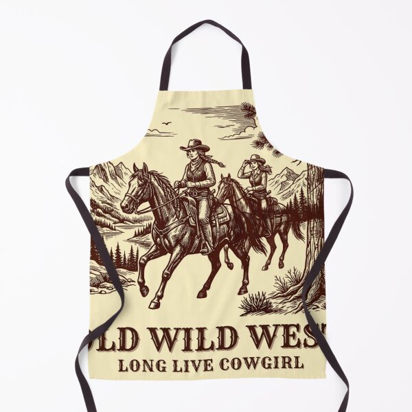 Item preview, Long Live Cowgirl Old Wild West Vintage Engraving designed and sold by Dust And Doom.