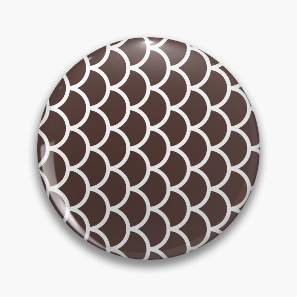 Item preview, Chocolate And White Fish Scales Pattern designed and sold by pattern-archive.