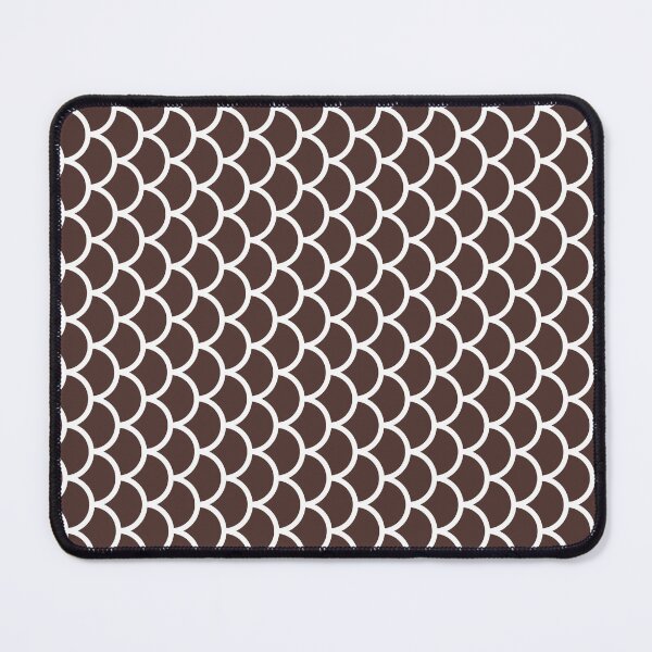 Item preview, Chocolate And White Fish Scales Pattern designed and sold by pattern-archive.
