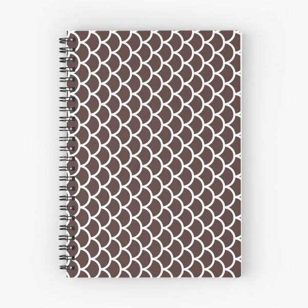 Item preview, Chocolate And White Fish Scales Pattern designed and sold by pattern-archive.