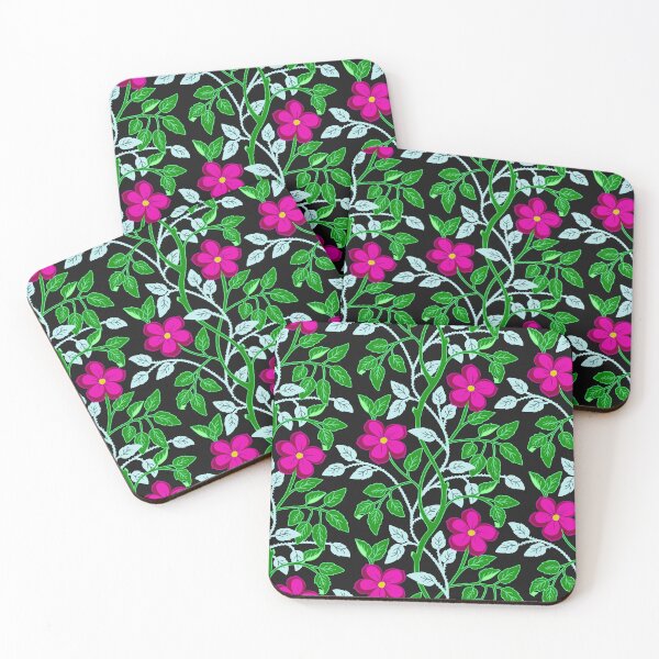 Item preview, Magenta climbing flower vines  designed and sold by Jennifer Ladd.