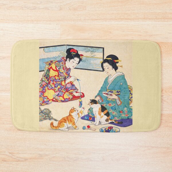 Item preview, Ukiyo-e Japanese Beauties Playing with Cats designed and sold by SakuraMarket26.