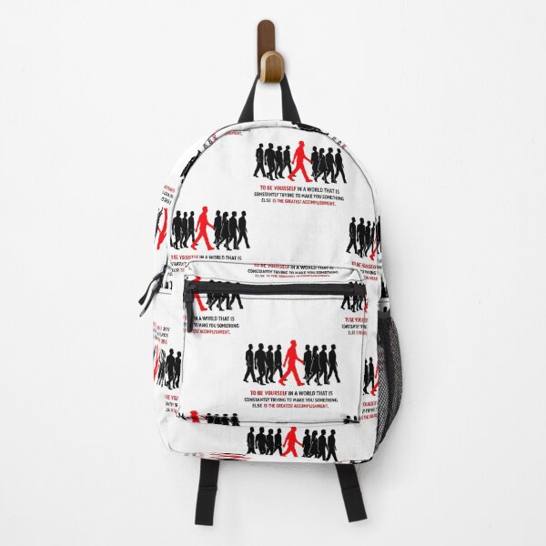 Item preview, Stand Out From The Crowd – Be Yourself Motivational Quote | Red Silhouette Individuality Design designed and sold by Donsean22.