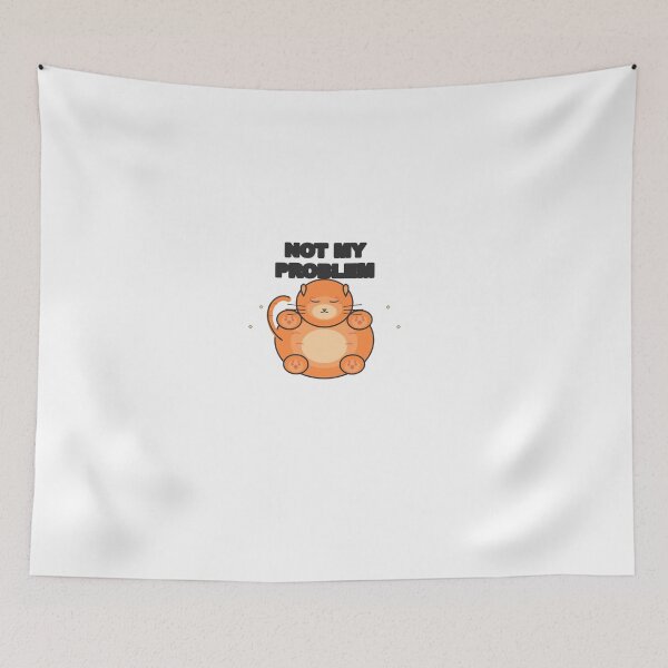 Item preview, Not My Problem Cat - Funny Sarcastic Orange Tabby Sticker designed and sold by King Of Designs.