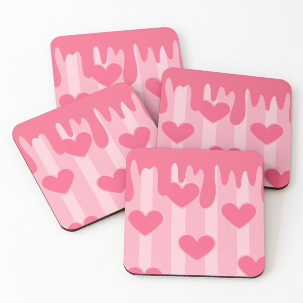 Item preview, Patrón de rayas con goteo de corazones rosas designed and sold by MAUVE-Accessories .