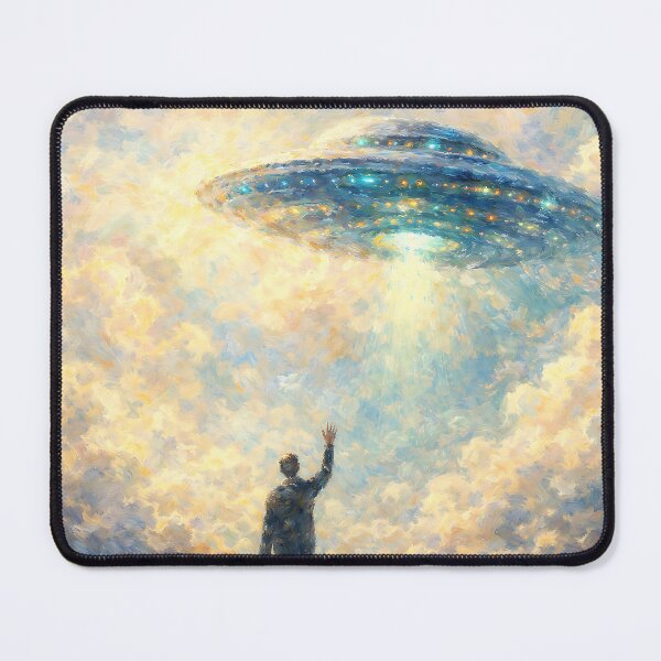 Item preview, Reaching Toward the Unknown – Impressionist UFO Encounter designed and sold by Illuminatium.