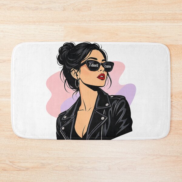 Item preview, I Don’t Care – Cool Woman with Sunglasses designed and sold by CosmicCutouts.