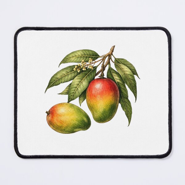 Item preview, Mango Fruit Branch with Leaves and Flowers designed and sold by silviaol.