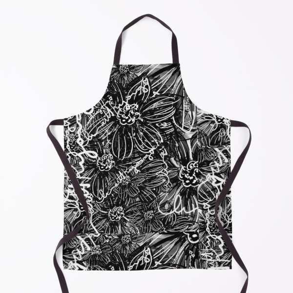 Item preview, Black and white flower digital scratchboard print designed and sold by hannaHKyong.