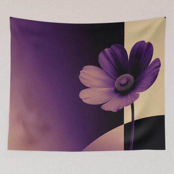 Item preview, Elegant Purple Cosmos with Geometric Modern Background designed and sold by joycrysstudio.