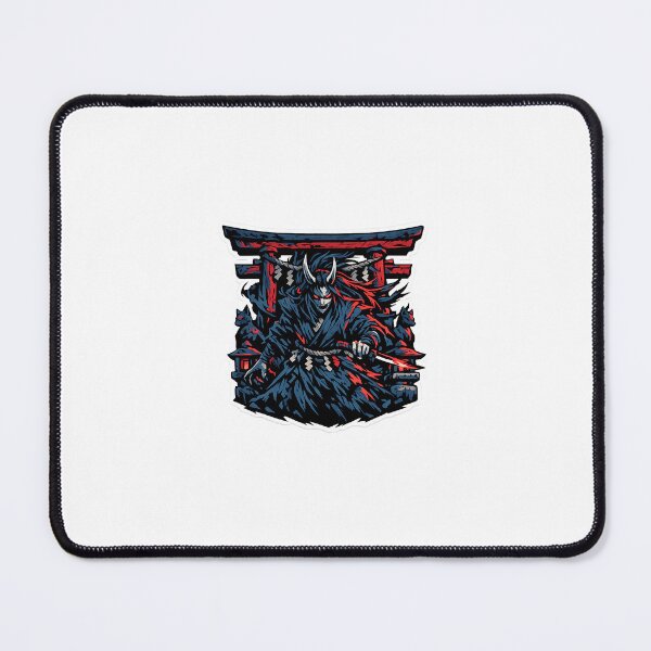 Item preview, Oni Samurai Demon Warrior Torii Gate Dark Anime Sticker designed and sold by Yaser Khalil.