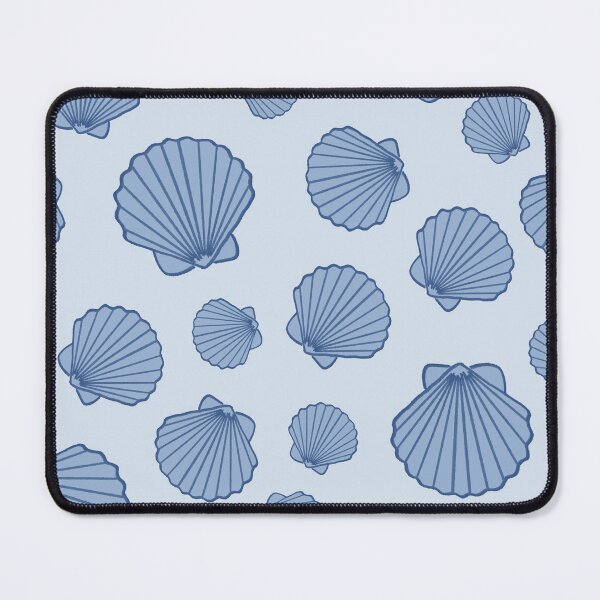 Item preview, She Sells Sea Shells Blue Shell Print designed and sold by carouselshopca.