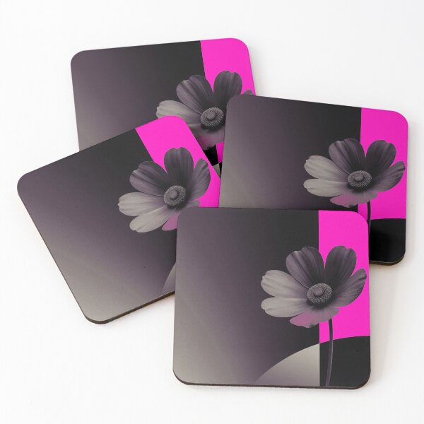 Item preview, Neon Noir Pink Cosmos: Electric Nature meets Geometry designed and sold by joycrysstudio.