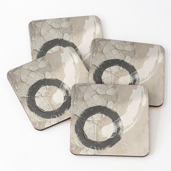 Item preview, Wabi-Sabi Abstract – Textured Plaster Japandi Minimalist Wall Art designed and sold by CattlettArt.
