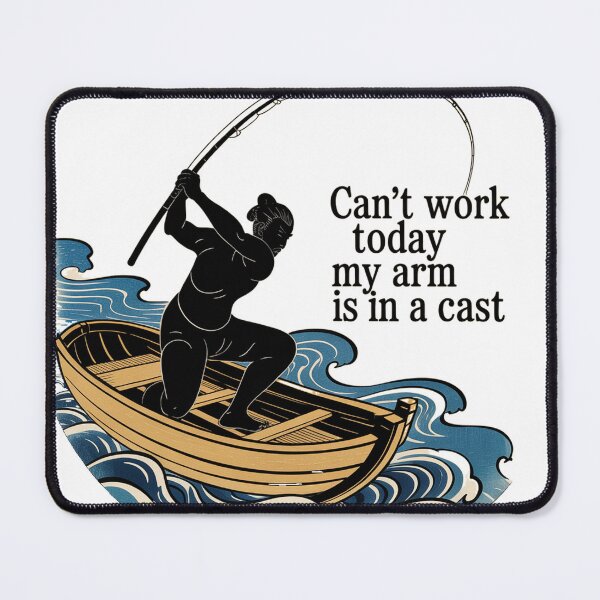 Item preview, Japanese Woodblock Fisherman Casting Rod Art designed and sold by Bloomkept.