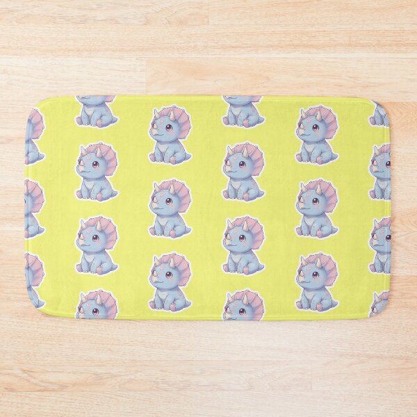 Item preview, Cute Pastel Baby Triceratops Kawaii Dinosaur with Pink Heart and Frill Aesthetic Sticker Art designed and sold by bvdesignart.