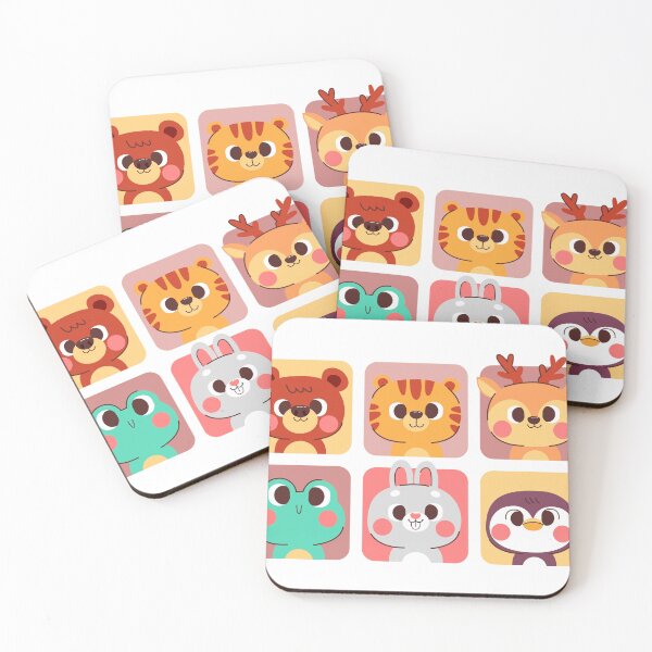 Item preview, Cute Animal Faces designed and sold by DesignDriftArt.